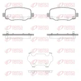 Bremsbelagsatz, Scheibenbremse Hinterachse REMSA 1578.05