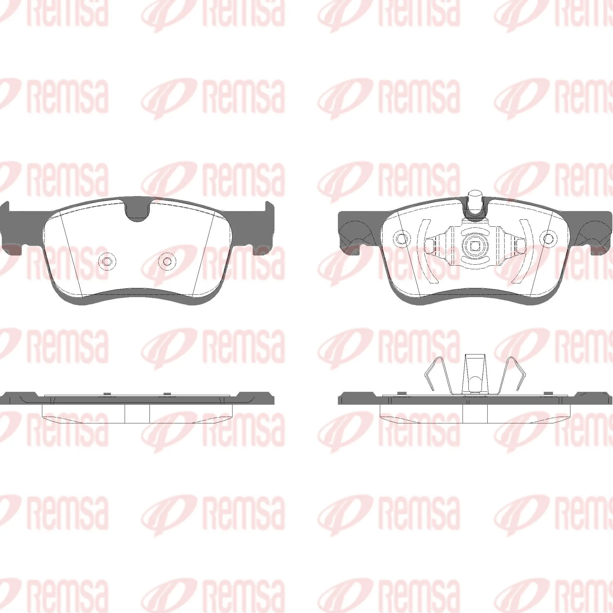 Bremsbelagsatz, Scheibenbremse 1. Vorderachse Vorderachse REMSA 1580.10
