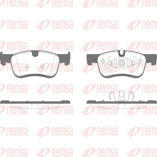 Bremsbelagsatz, Scheibenbremse 1. Vorderachse Vorderachse REMSA 1580.10 Bild Bremsbelagsatz, Scheibenbremse 1. Vorderachse Vorderachse REMSA 1580.10