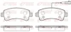 Bremsbelagsatz, Scheibenbremse Hinterachse REMSA 1588.02