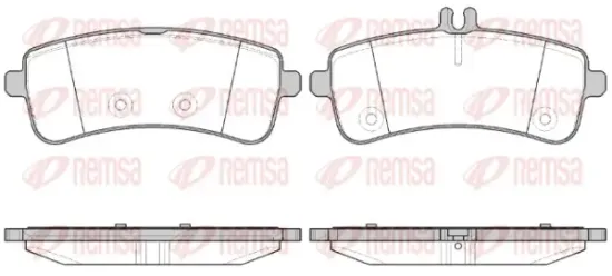Bremsbelagsatz, Scheibenbremse Hinterachse REMSA 1594.00 Bild Bremsbelagsatz, Scheibenbremse Hinterachse REMSA 1594.00