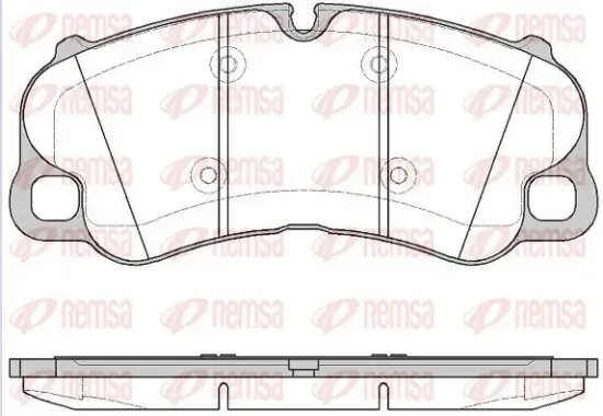 Bremsbelagsatz, Scheibenbremse Vorderachse REMSA 1595.10 Bild Bremsbelagsatz, Scheibenbremse Vorderachse REMSA 1595.10