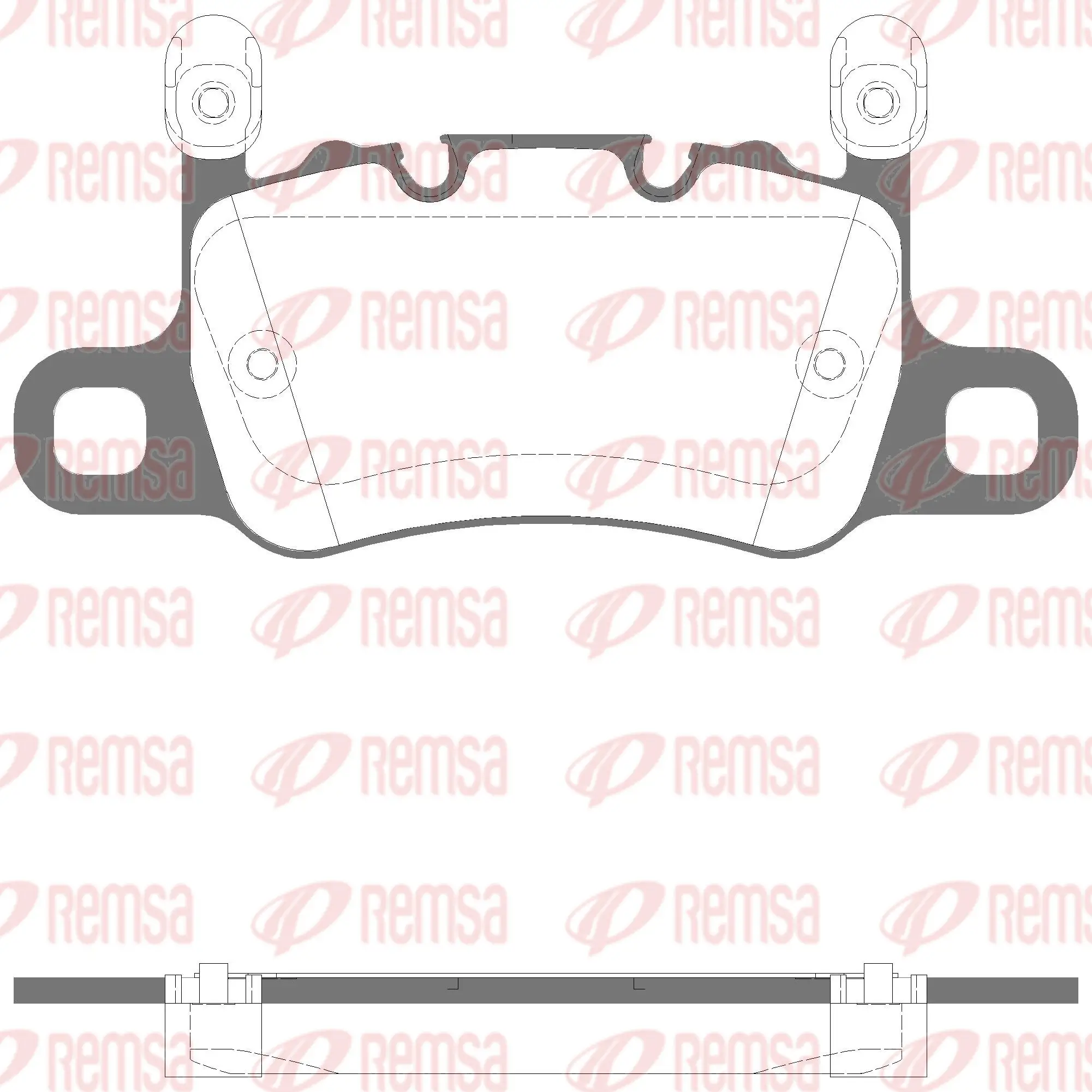 Bremsbelagsatz, Scheibenbremse Hinterachse REMSA 1598.30