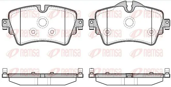 Bremsbelagsatz, Scheibenbremse Vorderachse REMSA 1599.08