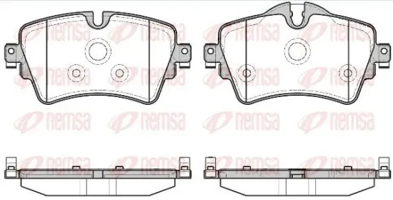 Bremsbelagsatz, Scheibenbremse Vorderachse REMSA 1599.08 Bild Bremsbelagsatz, Scheibenbremse Vorderachse REMSA 1599.08