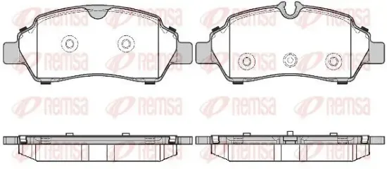 Bremsbelagsatz, Scheibenbremse Hinterachse REMSA 1605.00 Bild Bremsbelagsatz, Scheibenbremse Hinterachse REMSA 1605.00