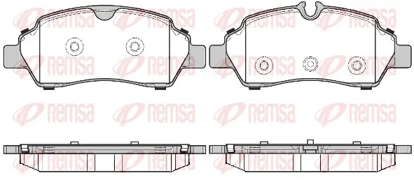 Bremsbelagsatz, Scheibenbremse Hinterachse REMSA 1605.00