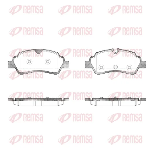 Bremsbelagsatz, Scheibenbremse Hinterachse REMSA 1605.10 Bild Bremsbelagsatz, Scheibenbremse Hinterachse REMSA 1605.10