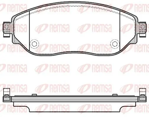 Bremsbelagsatz, Scheibenbremse Vorderachse REMSA 1617.08
