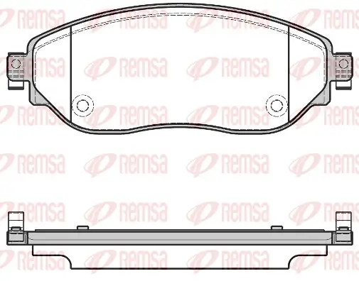 Bremsbelagsatz, Scheibenbremse Vorderachse REMSA 1617.08