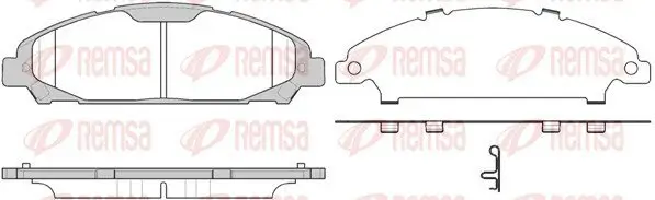 Bremsbelagsatz, Scheibenbremse Vorderachse REMSA 1620.00