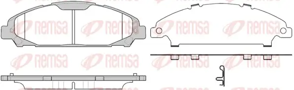 Bremsbelagsatz, Scheibenbremse Vorderachse REMSA 1620.00