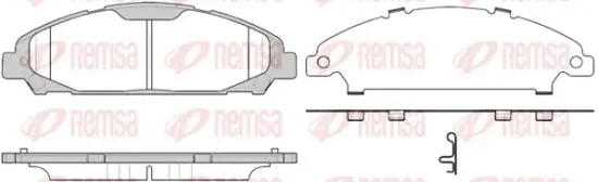 Bremsbelagsatz, Scheibenbremse Vorderachse REMSA 1620.00 Bild Bremsbelagsatz, Scheibenbremse Vorderachse REMSA 1620.00