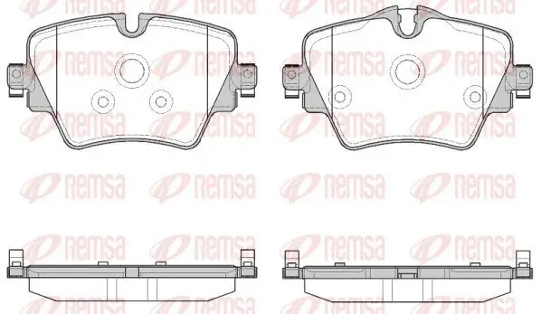 Bremsbelagsatz, Scheibenbremse Vorderachse REMSA 1625.08