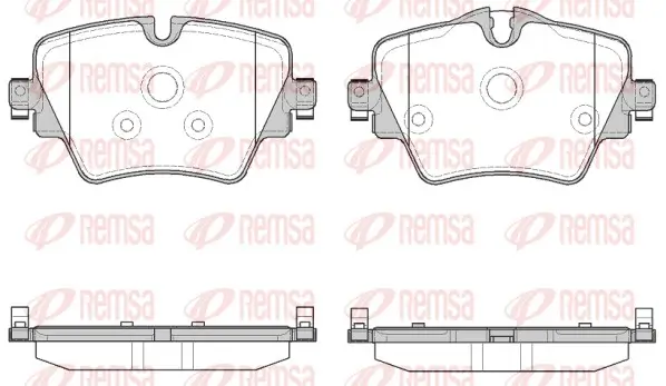 Bremsbelagsatz, Scheibenbremse Vorderachse REMSA 1625.08