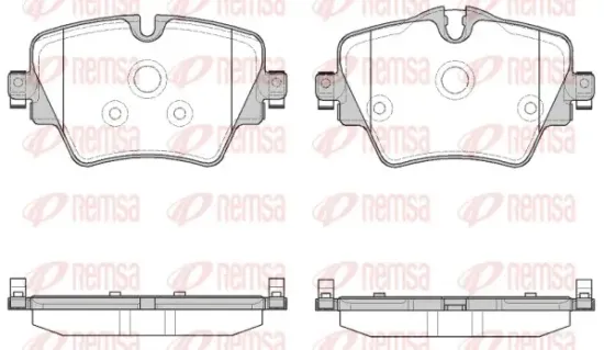 Bremsbelagsatz, Scheibenbremse Vorderachse REMSA 1625.08 Bild Bremsbelagsatz, Scheibenbremse Vorderachse REMSA 1625.08