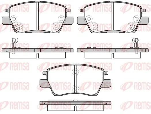 Bremsbelagsatz, Scheibenbremse Vorderachse REMSA 1630.12 Bild Bremsbelagsatz, Scheibenbremse Vorderachse REMSA 1630.12