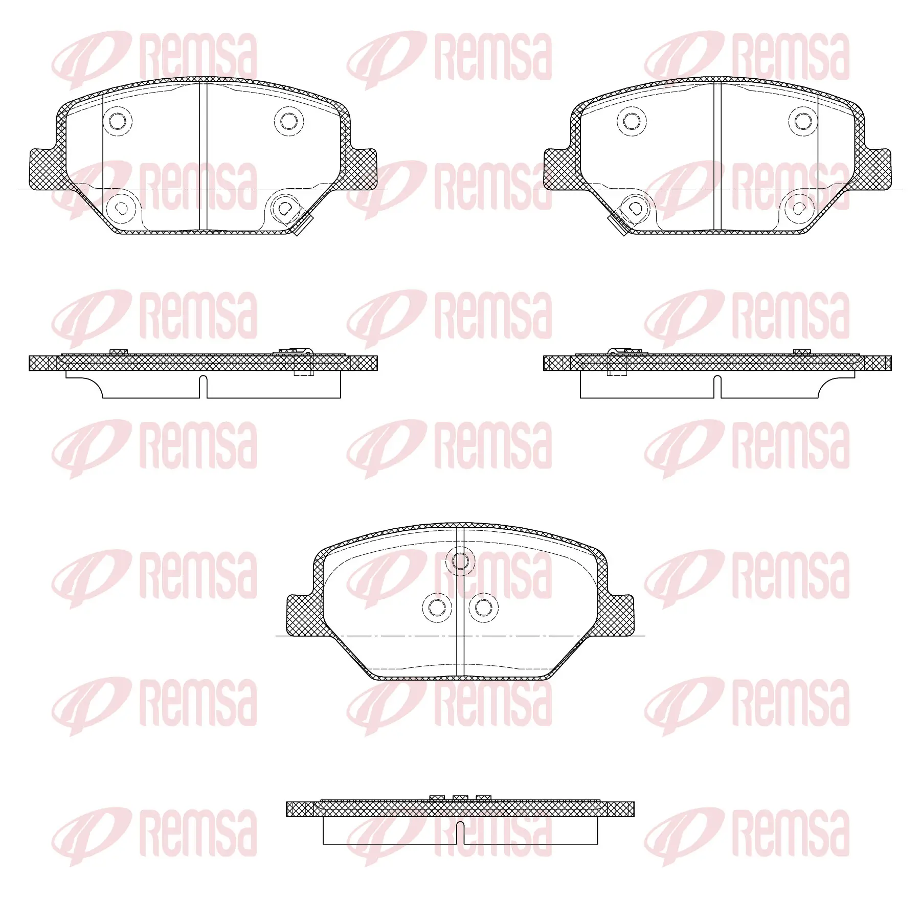Bremsbelagsatz, Scheibenbremse Vorderachse REMSA 1631.02