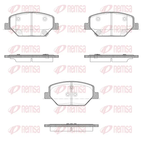 Bremsbelagsatz, Scheibenbremse Vorderachse REMSA 1631.02 Bild Bremsbelagsatz, Scheibenbremse Vorderachse REMSA 1631.02