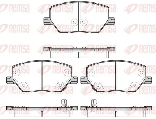 Bremsbelagsatz, Scheibenbremse REMSA 1640.02