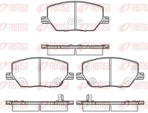 Bremsbelagsatz, Scheibenbremse Vorderachse REMSA 1640.02