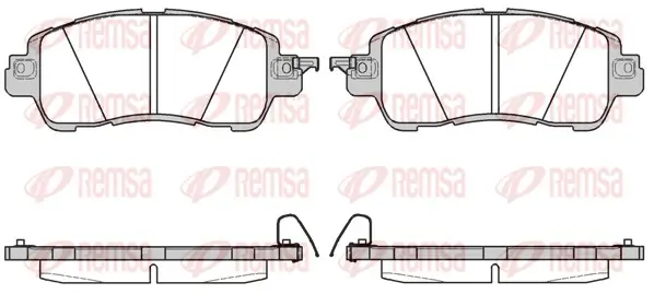 Bremsbelagsatz, Scheibenbremse Vorderachse REMSA 1656.04