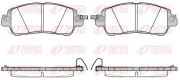 Bremsbelagsatz, Scheibenbremse Vorderachse REMSA 1656.04