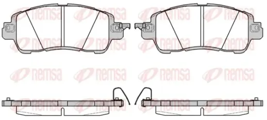 Bremsbelagsatz, Scheibenbremse Vorderachse REMSA 1656.04 Bild Bremsbelagsatz, Scheibenbremse Vorderachse REMSA 1656.04
