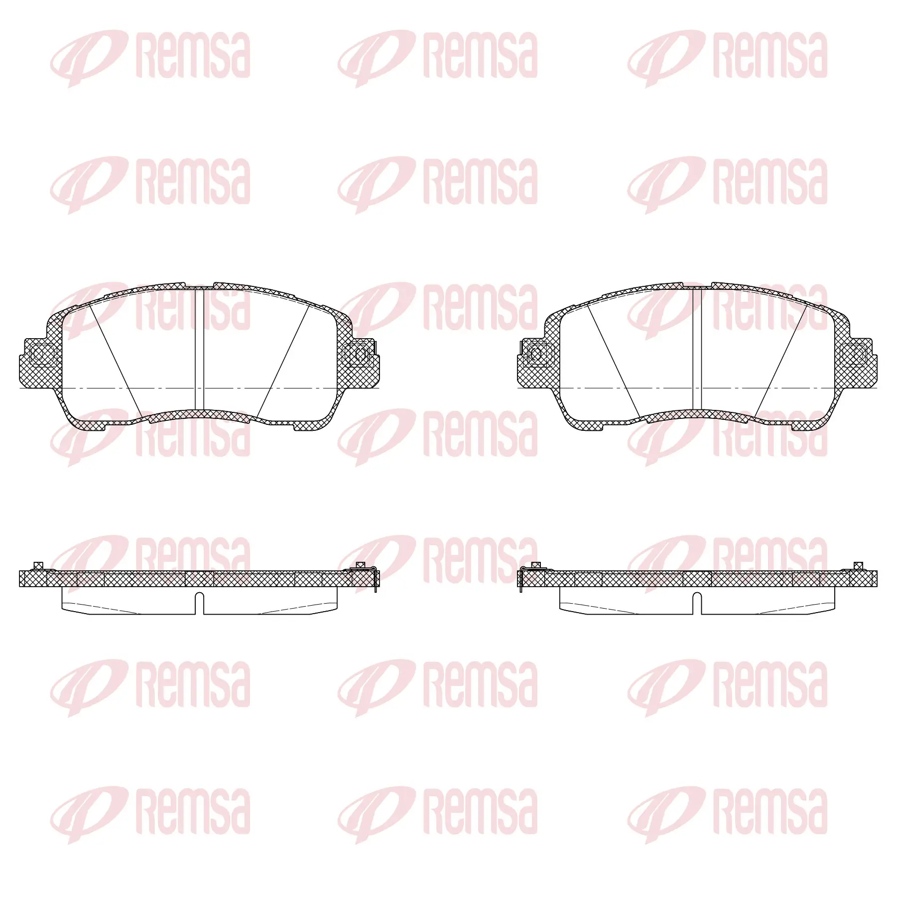 Bremsbelagsatz, Scheibenbremse Vorderachse REMSA 1656.35