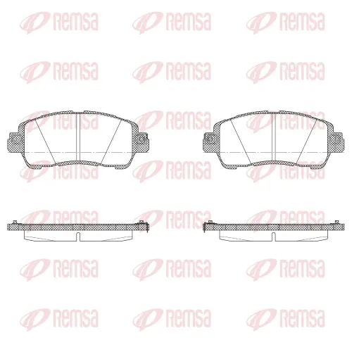 Bremsbelagsatz, Scheibenbremse Vorderachse REMSA 1656.35 Bild Bremsbelagsatz, Scheibenbremse Vorderachse REMSA 1656.35