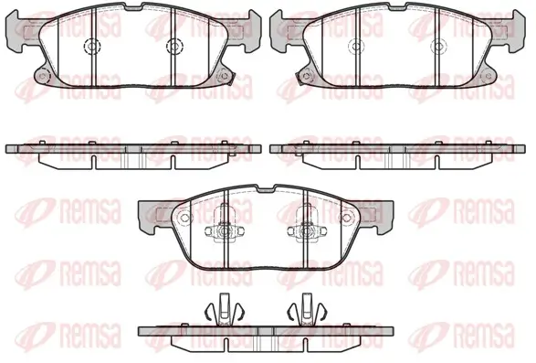 Bremsbelagsatz, Scheibenbremse Vorderachse REMSA 1657.02