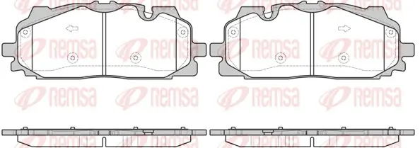 Bremsbelagsatz, Scheibenbremse Vorderachse REMSA 1667.00