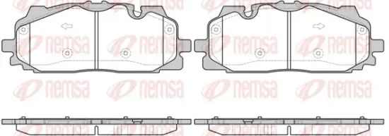 Bremsbelagsatz, Scheibenbremse Vorderachse REMSA 1667.00 Bild Bremsbelagsatz, Scheibenbremse Vorderachse REMSA 1667.00