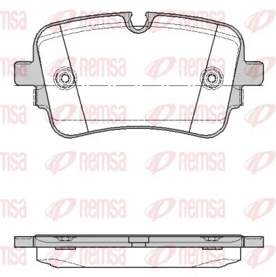 Bremsbelagsatz, Scheibenbremse Hinterachse REMSA 1668.10 Bild Bremsbelagsatz, Scheibenbremse Hinterachse REMSA 1668.10
