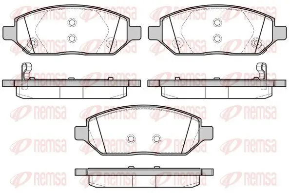 Bremsbelagsatz, Scheibenbremse Vorderachse REMSA 1674.02