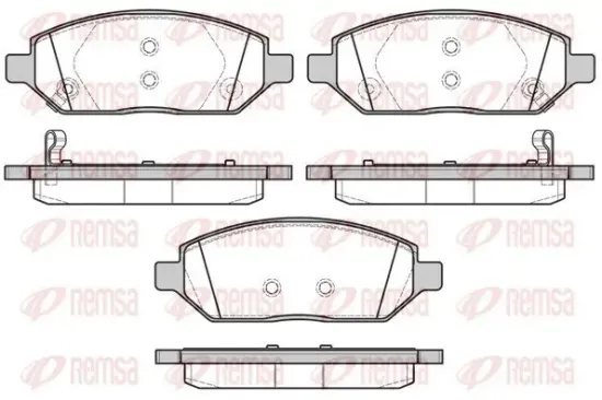 Bremsbelagsatz, Scheibenbremse Vorderachse REMSA 1674.02 Bild Bremsbelagsatz, Scheibenbremse Vorderachse REMSA 1674.02