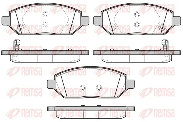 Bremsbelagsatz, Scheibenbremse Vorderachse REMSA 1674.02