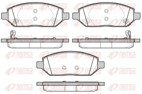 Bremsbelagsatz, Scheibenbremse Vorderachse REMSA 1674.02 Bild Bremsbelagsatz, Scheibenbremse Vorderachse REMSA 1674.02