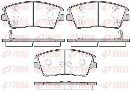 Bremsbelagsatz, Scheibenbremse Vorderachse REMSA 1676.02 Bild Bremsbelagsatz, Scheibenbremse Vorderachse REMSA 1676.02