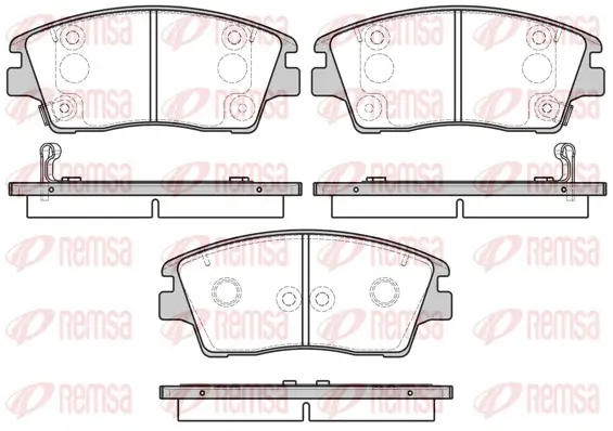 Bremsbelagsatz, Scheibenbremse Vorderachse REMSA 1676.02