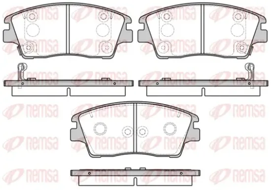 Bremsbelagsatz, Scheibenbremse Vorderachse REMSA 1676.02 Bild Bremsbelagsatz, Scheibenbremse Vorderachse REMSA 1676.02