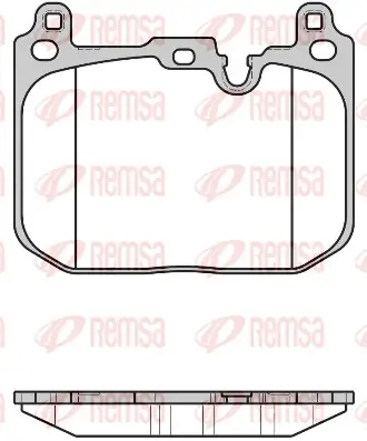 Bremsbelagsatz, Scheibenbremse Vorderachse REMSA 1680.00