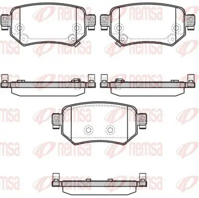 Bremsbelagsatz, Scheibenbremse Hinterachse REMSA 1682.02