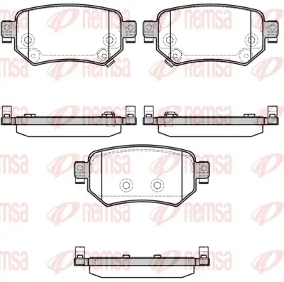 Bremsbelagsatz, Scheibenbremse Hinterachse REMSA 1682.02 Bild Bremsbelagsatz, Scheibenbremse Hinterachse REMSA 1682.02