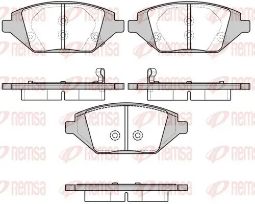Bremsbelagsatz, Scheibenbremse Vorderachse REMSA 1686.02