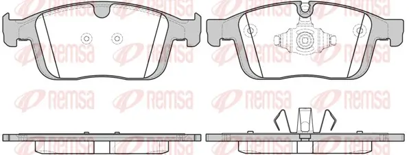 Bremsbelagsatz, Scheibenbremse Vorderachse REMSA 1689.00