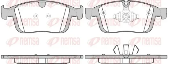 Bremsbelagsatz, Scheibenbremse Vorderachse REMSA 1689.00 Bild Bremsbelagsatz, Scheibenbremse Vorderachse REMSA 1689.00