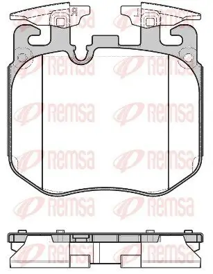Bremsbelagsatz, Scheibenbremse REMSA 1690.00