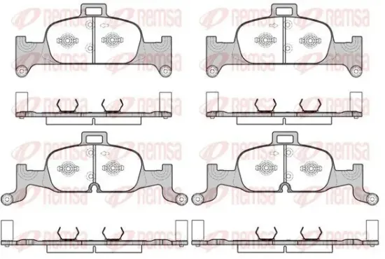 Bremsbelagsatz, Scheibenbremse Vorderachse REMSA 1691.00 Bild Bremsbelagsatz, Scheibenbremse Vorderachse REMSA 1691.00