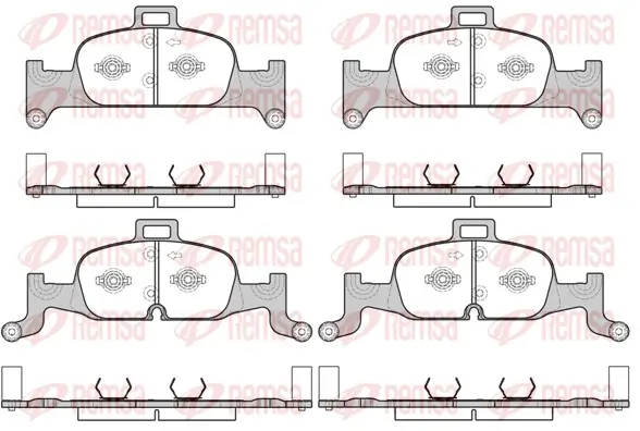 Bremsbelagsatz, Scheibenbremse Vorderachse REMSA 1691.00